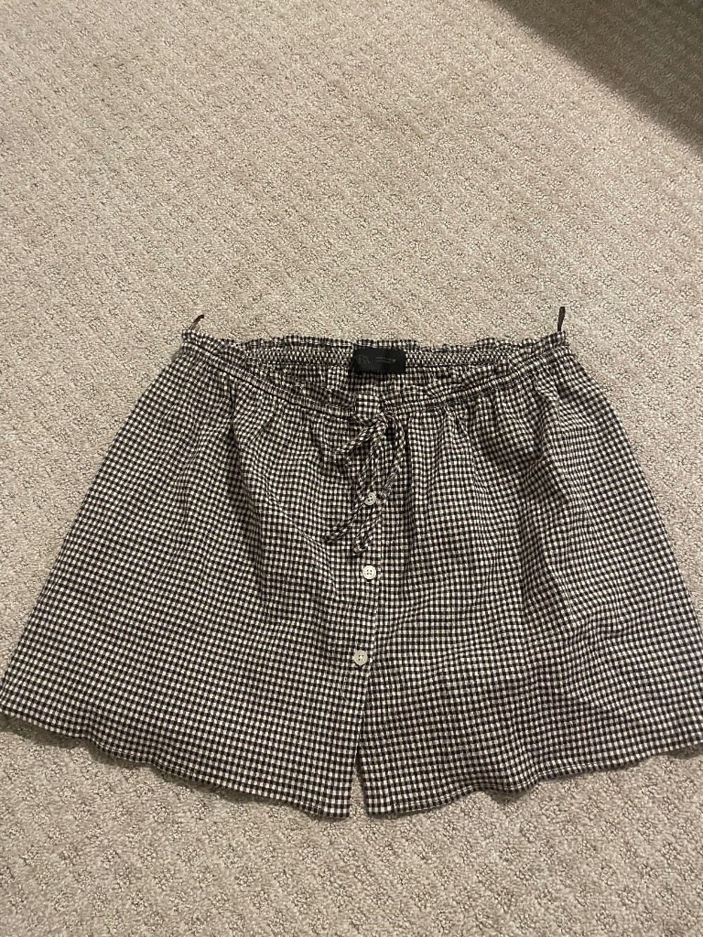 Zara gingham mini skirt